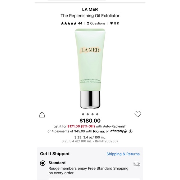 ✨LOT OF LA MER REVITALIZING HYDRATING SERUM AND REPLENISHING OIL EXFOLIATOR✨ - Picture 6 of 6